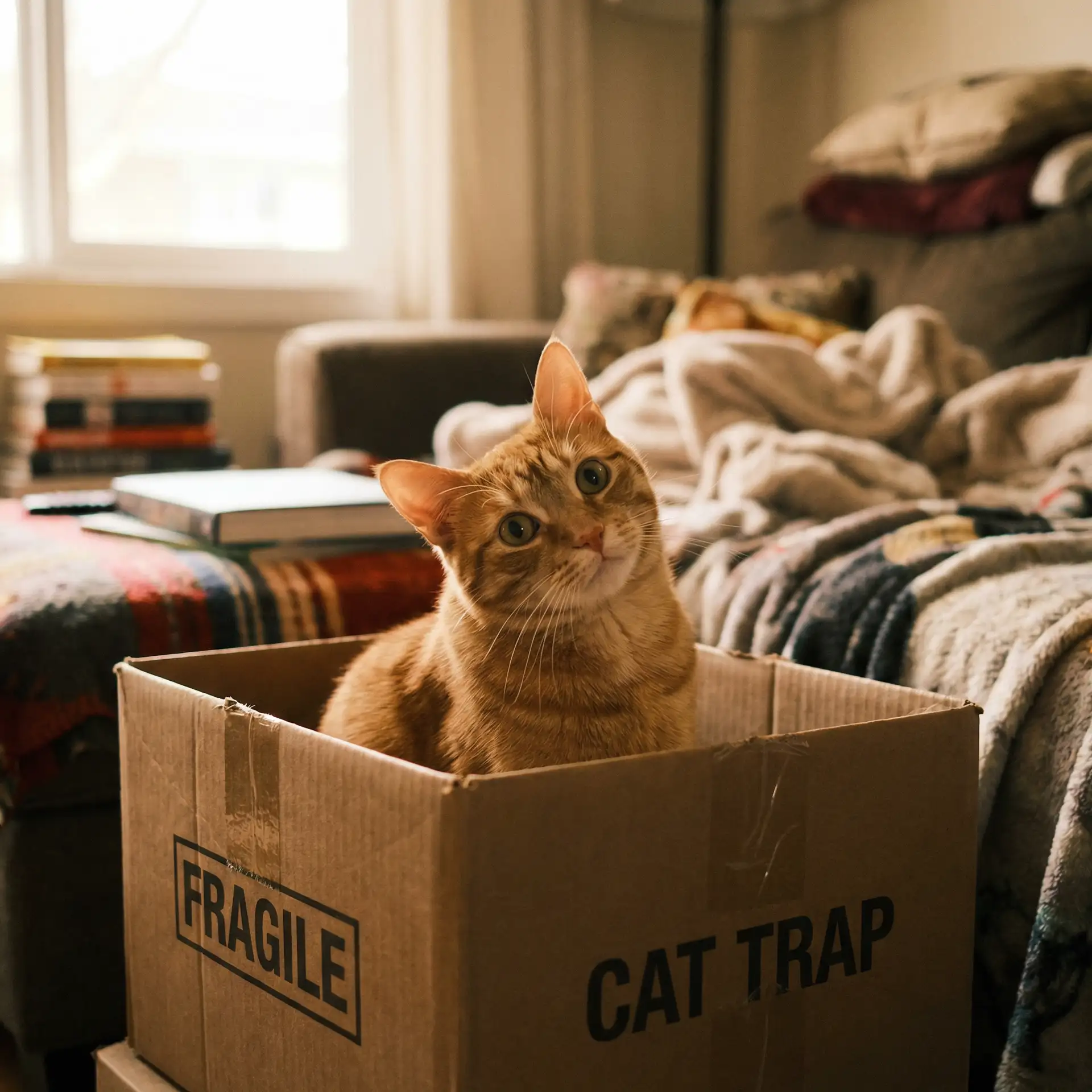 橘猫躲在纸箱里 - 国产一卡2卡3卡4卡有限公司